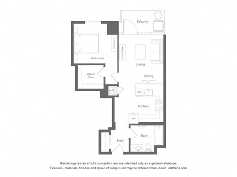 the floor plan of the apartment